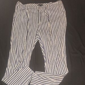 Tommy Hilfiger Blue and White Striped Chinos Relaxed Fit
